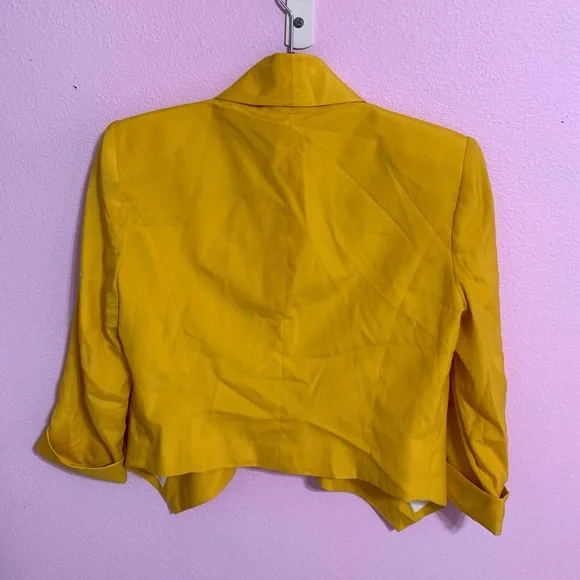 VTG Bebe Yellow Blazer Jacket XS - Picture 13 of 14